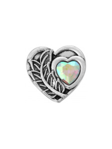 20 mm Beautiful Iridescent Heart Snap