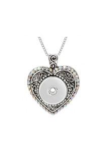 20 mm Iridescent Heart Pendant & Necklace