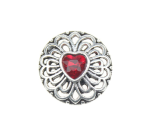 20 mm Red Heart Filigree