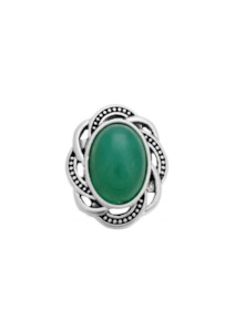 20 mm Oval Jade Green Coloured Snap