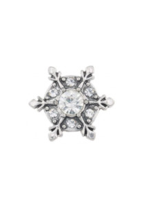 20 mm Stunning White Snowflake Snap