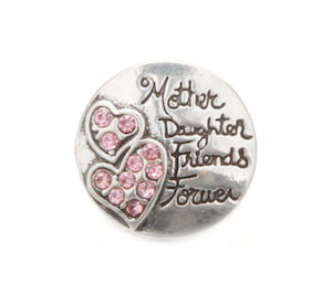 20 mm Pink Mother & Daughter Friends Forever Snap