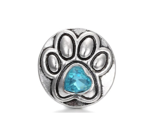 18mm Paw Print Snap