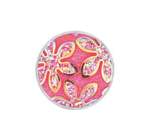 20 mm Medium Pink Dazzle Flower Snap