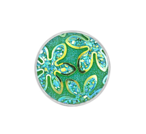 20 mm Green Dazzle Flower Snap