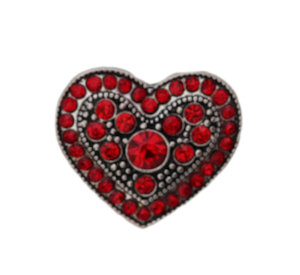 20 mm Red Heart Snap