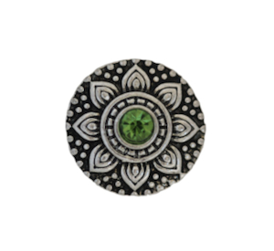 20 mm Green Flower Snap