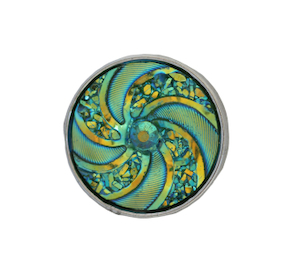 20 mm Green Swirl Snap