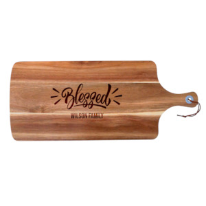 “Blessed” Acacia Serving Board