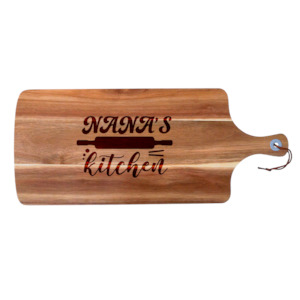 My Kitchen (Rolling Pin Design) Acacia Serving Board