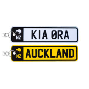 Slim Kiwi NZ Number Plate Keychain