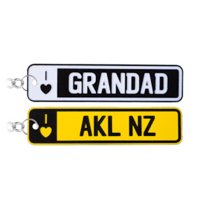 I Love NZ Number Plate Keychain