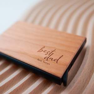 “Best Dad” Wooden Card Holder / Wallet