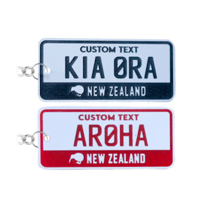 Kiwi NZ Number Plate Keychain