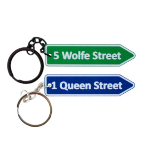 Street Name Sign Keychain