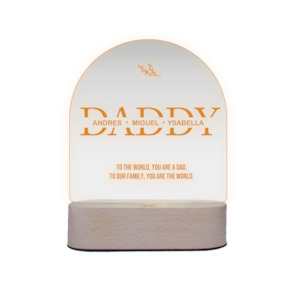 Gift: "DADDY" with Kids Names Night Light