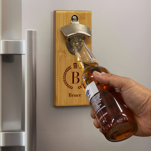 Monogram Fridge-Mounted Bottle Opener