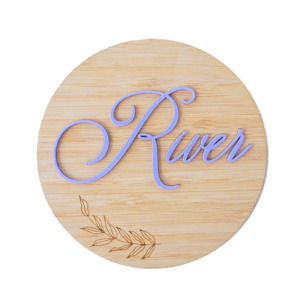 Gift: Leaf Stem Name Plaque