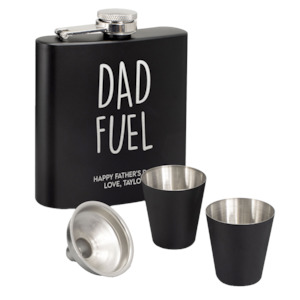 Dad Fuel Hip Flask Gift Set