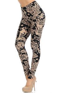 Womenswear: Lean Sand Pepper Paisley Full Length