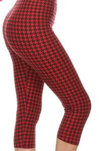 Luscious Capri Red Houndstooth