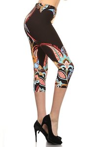 Lean Capri Paisley Flowers