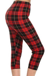 Lean Red Tartan Capri