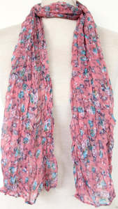 Pink Floral Scarf