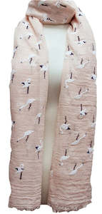 Womenswear: Pink Swans Scarf