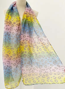 Yellow Leopard Scarf