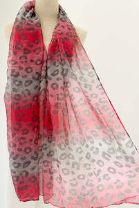 Red Leopard Scarf