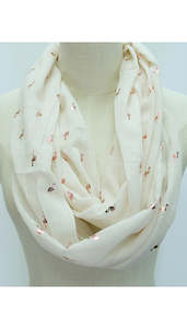 Cream Flamingoes Snood