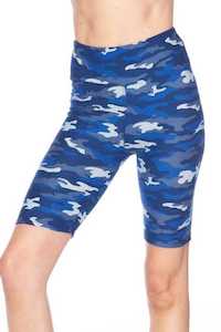 Womenswear: Luscious Blue Grid Camo Shorts