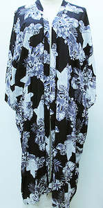 Womenswear: Black Floral Kimono