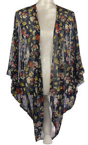 Leigh shrug cape orange floral