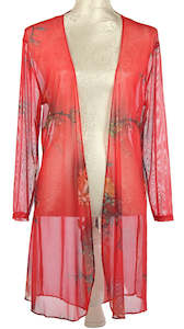 Aurora printed cape - Red