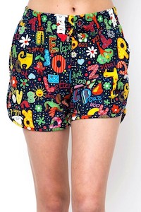 Luscious Animal Letters Dolphin Shorts