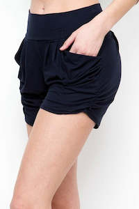 Womenswear: Lean Navy Harem Shorts