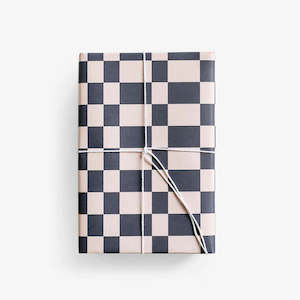 Lettuce - Wrapping Paper Sheet - Navy Checkers