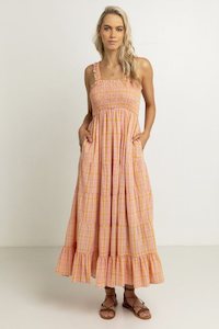 Harni - Rue Maxi Dress - Sorbet Check