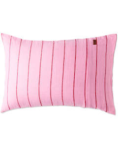 KIP & CO - Iced Vovo Stripe Linen Pillowcases - 2P Std Set