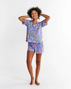 Clothing: KIP & CO - Bunch Of Fun - Organic Cotton Short Sleeve Shirt & Short Pyjama Set