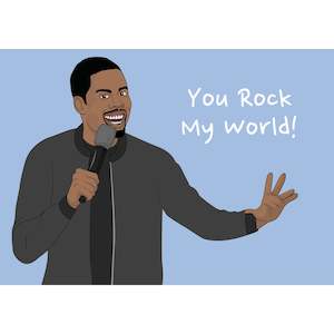 Hobby equipment wholesaling: Pro & Hop Chris Rock Greeting Card