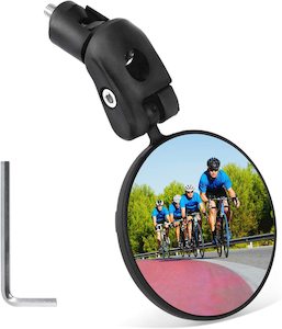 Bicycle Rear View Mirror, 360°Rotating Bar End Mirror, Handlebar Convex Mirror