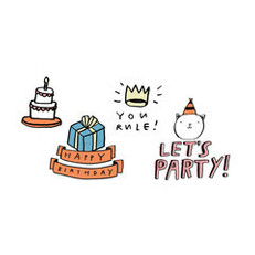 Happy Birthday Temporary Tattoo Set