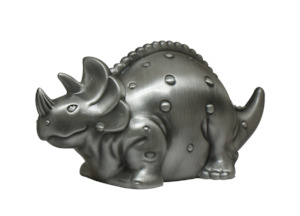 Pewter Dinosaur Money Box