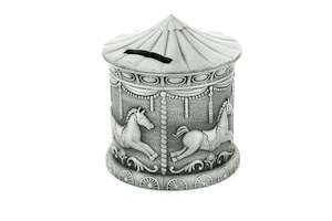 Pewter Carousel Money Box