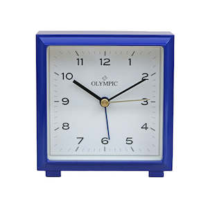 Square Metal Alarm Clock - Blue