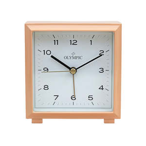 Square Metal Alarm Clock - Apricot