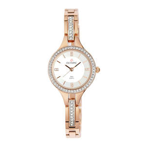 Olympic Ladies - Stone Set Halo Watch - Rose